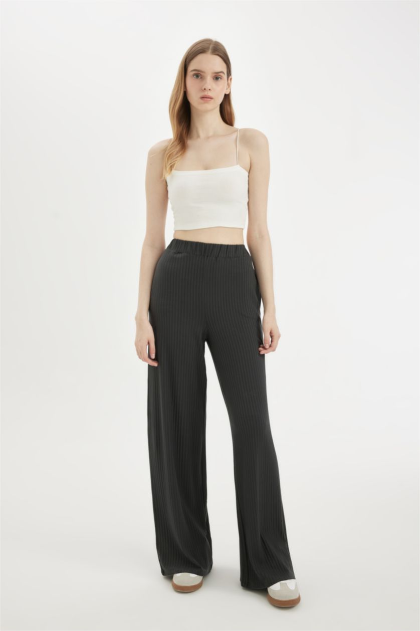 Женщины Антрацит Брюки Wide Leg широкго кроя, DeFactoFit