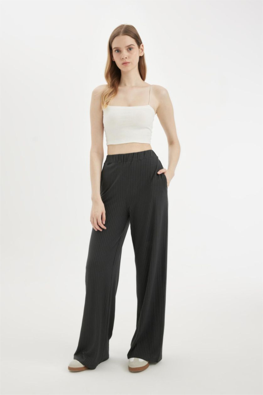 Женщины Антрацит Брюки Wide Leg широкго кроя, DeFactoFit