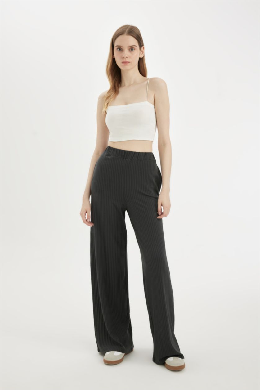 Женщины Антрацит Брюки Wide Leg широкго кроя, DeFactoFit