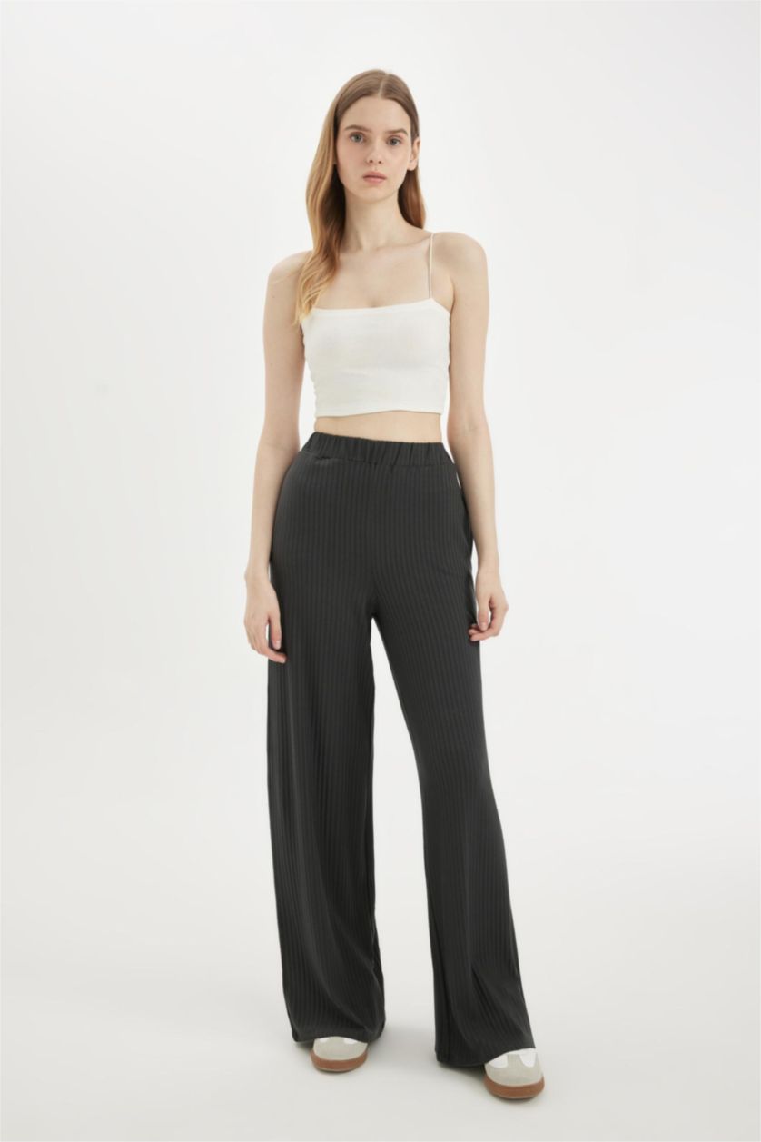 Женщины Антрацит Брюки Wide Leg широкго кроя, DeFactoFit