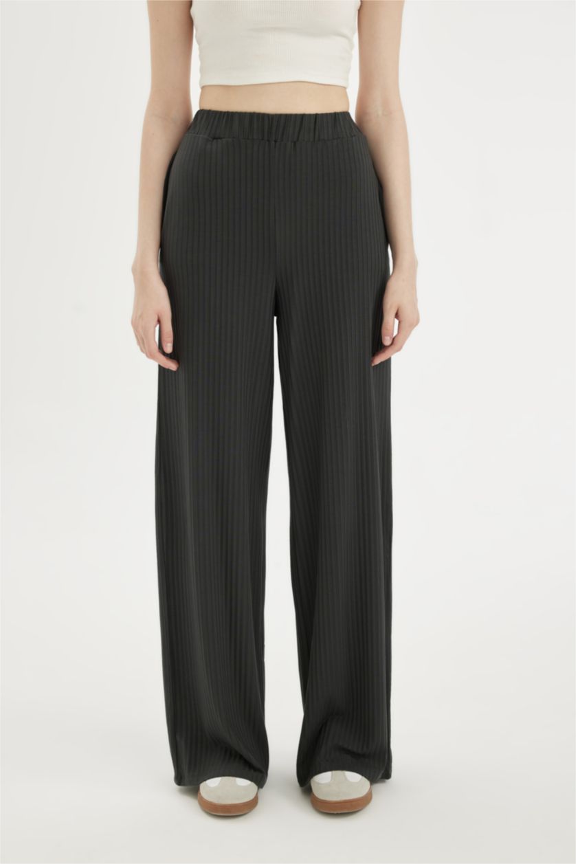 Женщины Антрацит Брюки Wide Leg широкго кроя, DeFactoFit