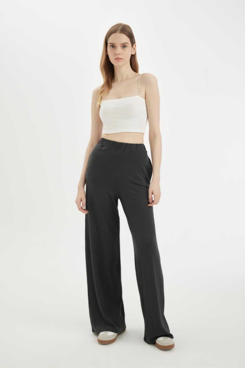 Женщины Антрацит Брюки Wide Leg широкго кроя, DeFactoFit