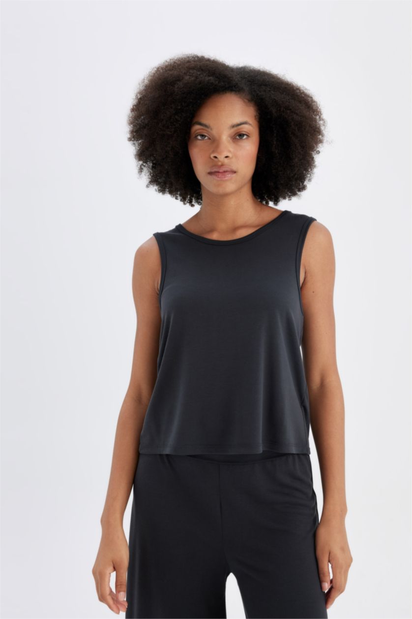 Kadın Antrasit Standart Fıt Bisiklet Yaka Modal Sporcu Atlet