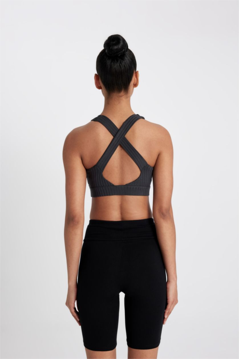 Женщины Антрацит Бюстгальтер с V-образным вырезом, DeFactoFit