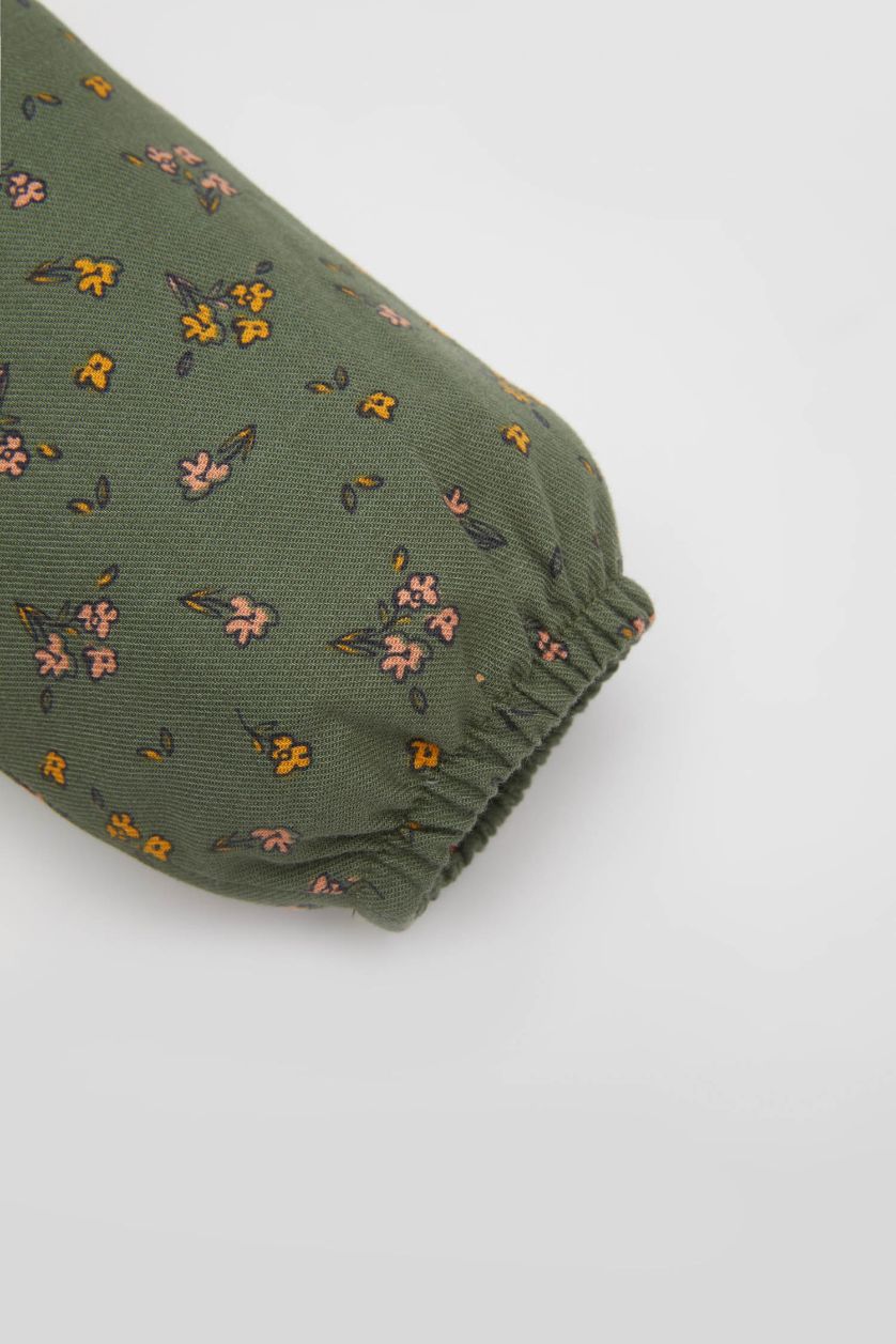 طفلة صغيرة أخضر غامق فستان بيبي بناتي فلورال تويل قصة عادية كم طويل