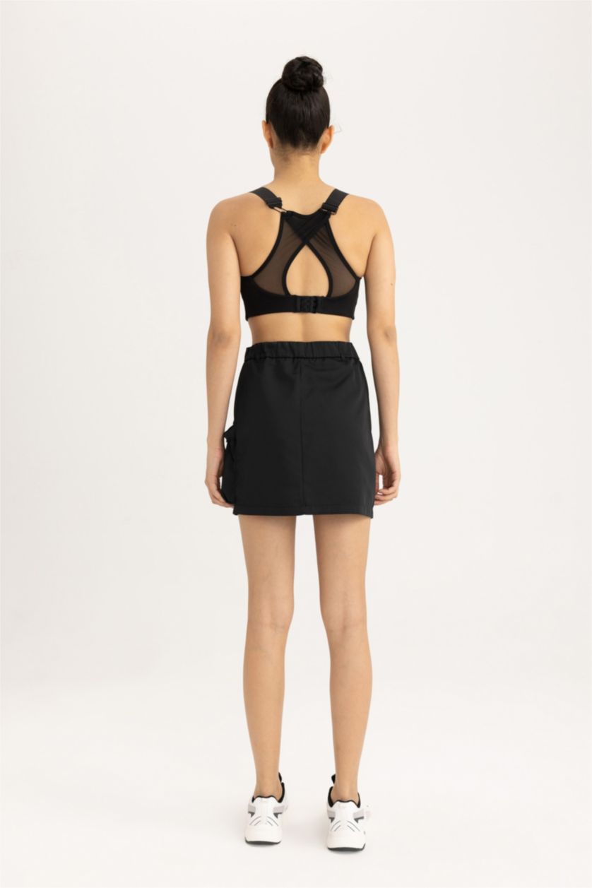 نساء أسود تنورة منسوج قصة عادية