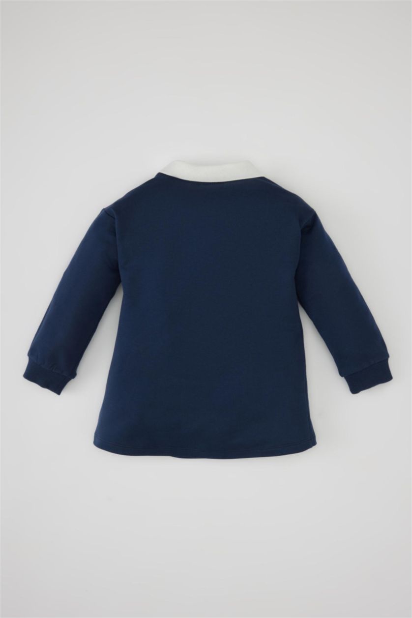 Kız Bebek Lacivert Kız Bebek Disney Mickey & Minnie Uzun Kollu Elbise