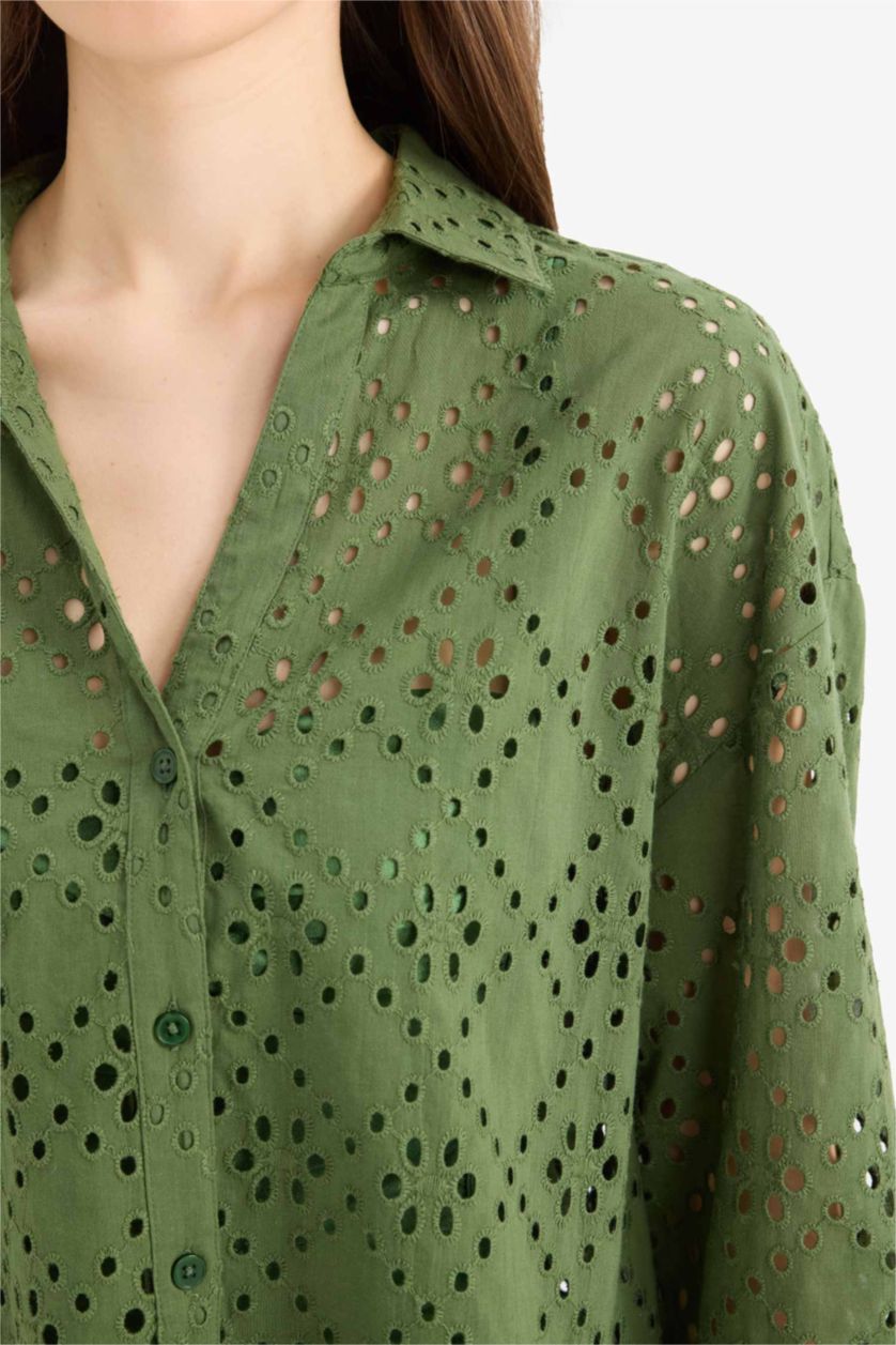 WOMAN Green Regular Fit brode Beachwear