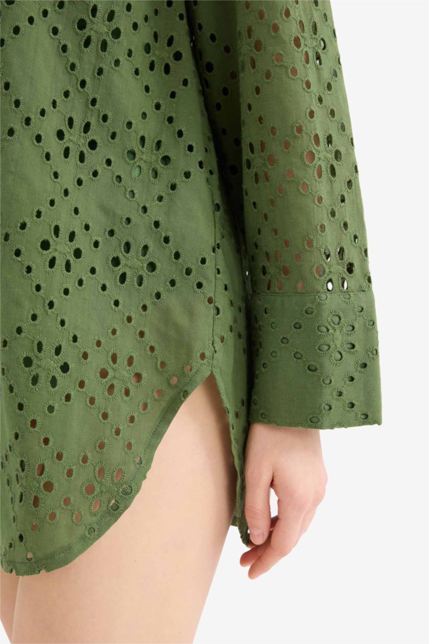 WOMAN Green Regular Fit brode Beachwear