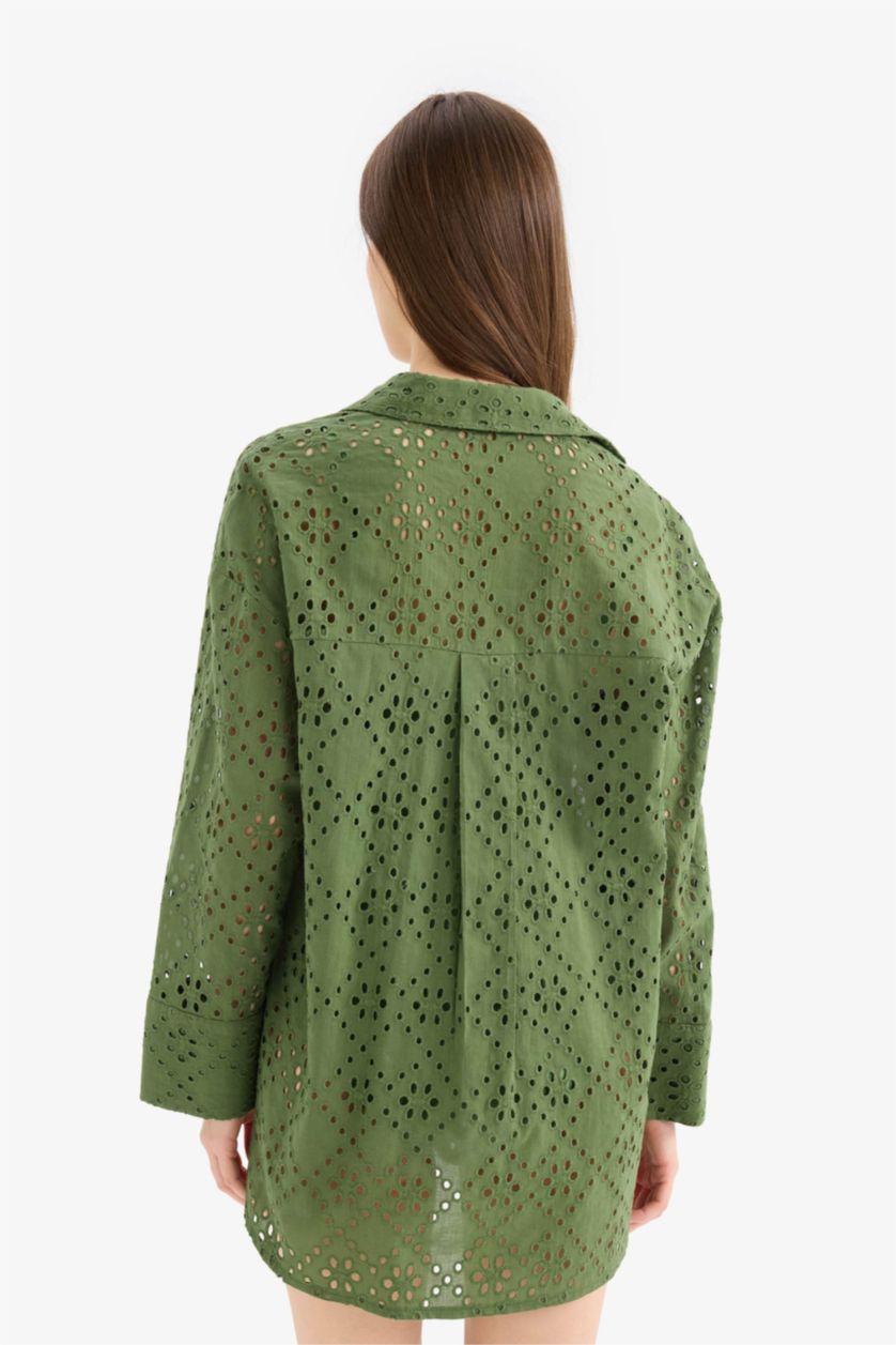 WOMAN Green Regular Fit brode Beachwear