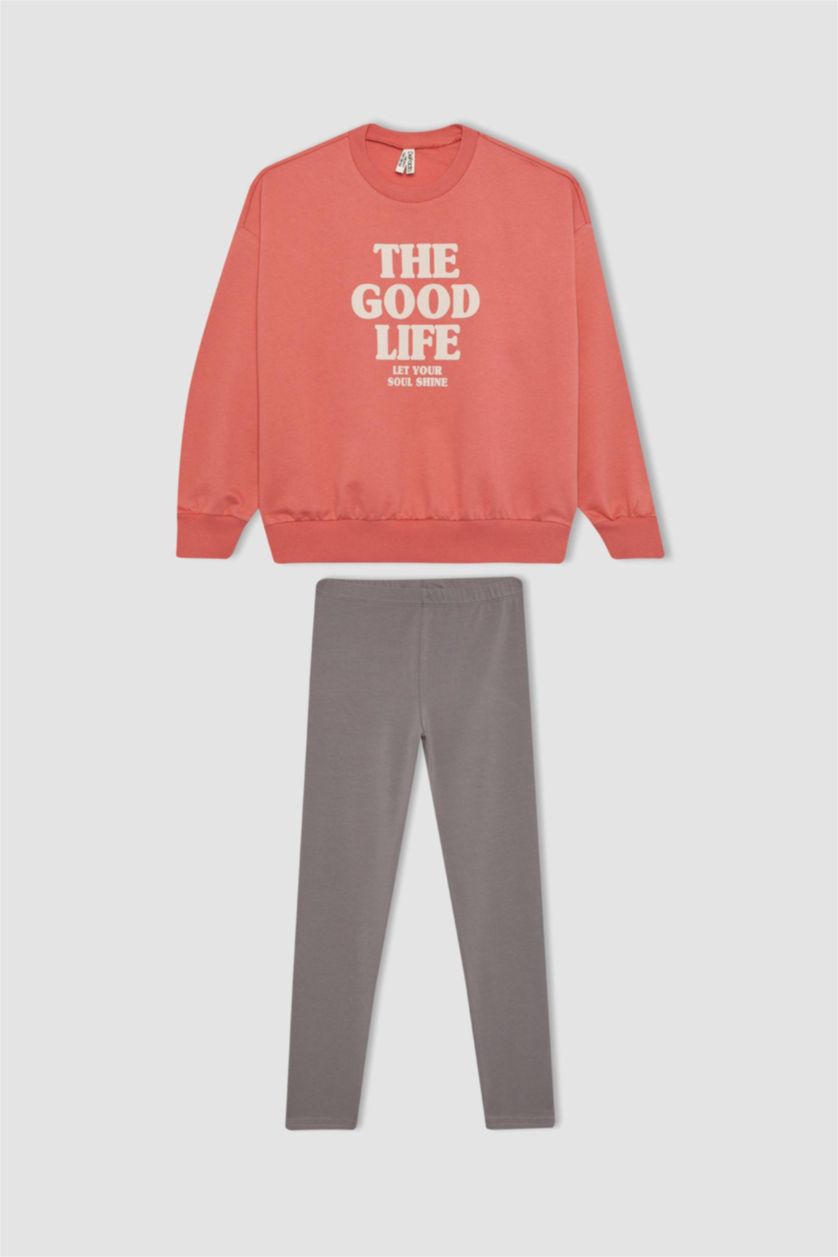 GIRLS & TEENS Rose Girl Printed Sweatshirt Leggings 2 Piece Set