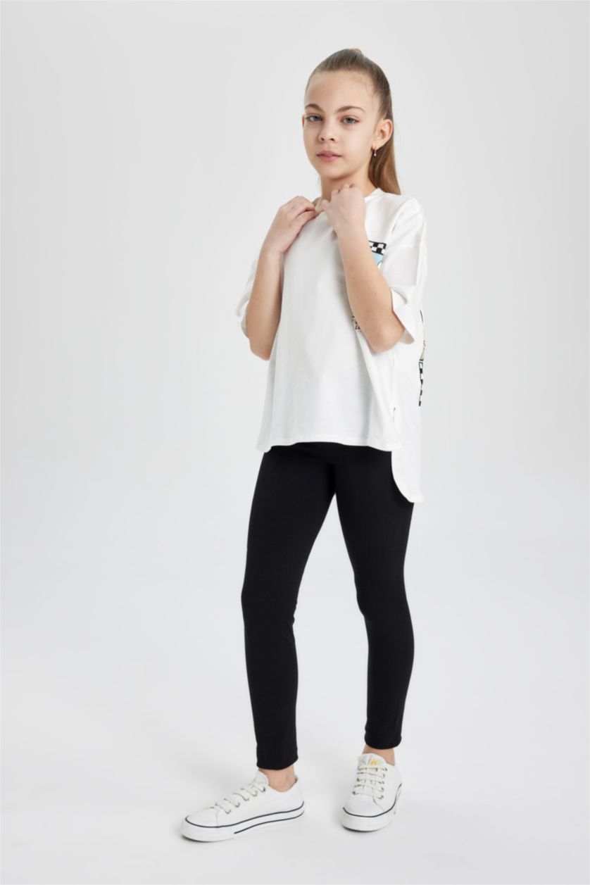 بنات بيج فاتح سيت بناتي تيشيرت وستيرج - قطعتين