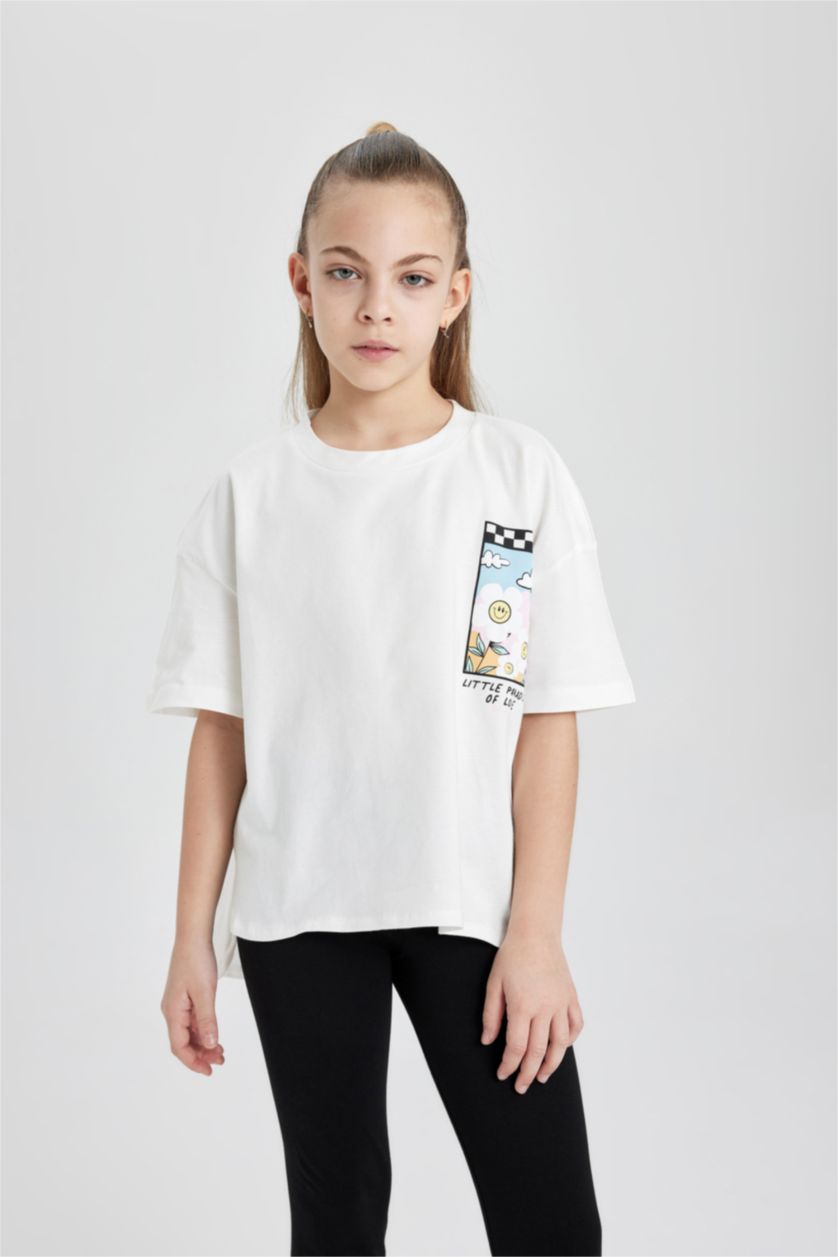 بنات بيج فاتح سيت بناتي تيشيرت وستيرج - قطعتين