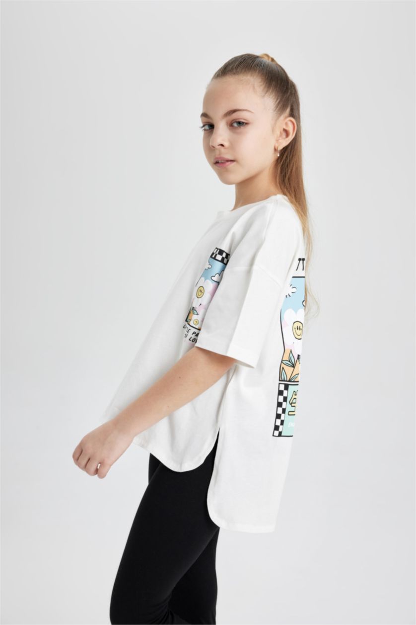 بنات بيج فاتح سيت بناتي تيشيرت وستيرج - قطعتين