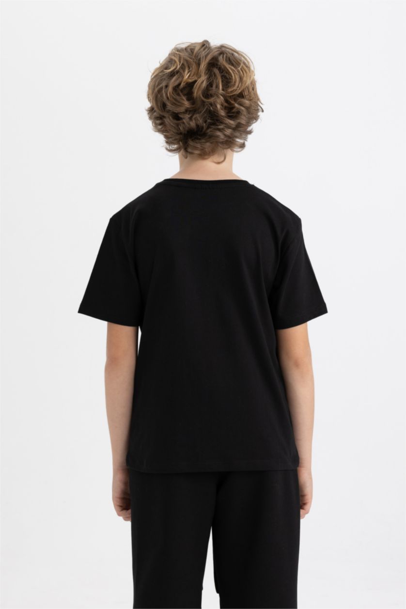 Boys & Teens Black Regular Fit Dragon Ball Short Sleeve T-Shirt