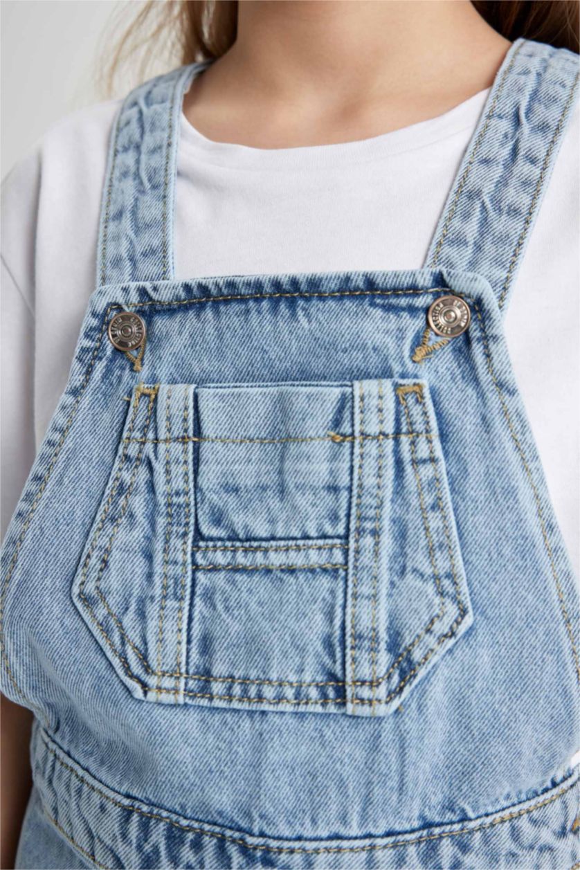 FILLES BLEU Clair Salopette Jean Pour Fille