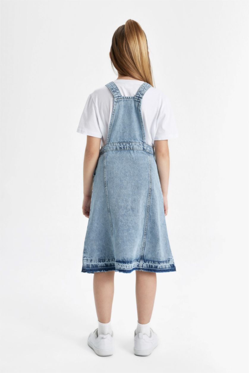 FILLES BLEU Clair Salopette Jean Pour Fille