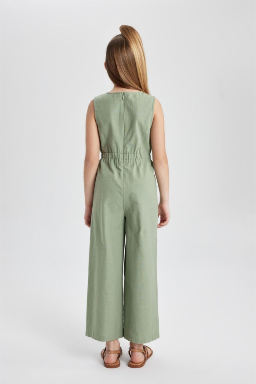 FILLES Vert Clair Combinaison sans manches Coton pour Fille