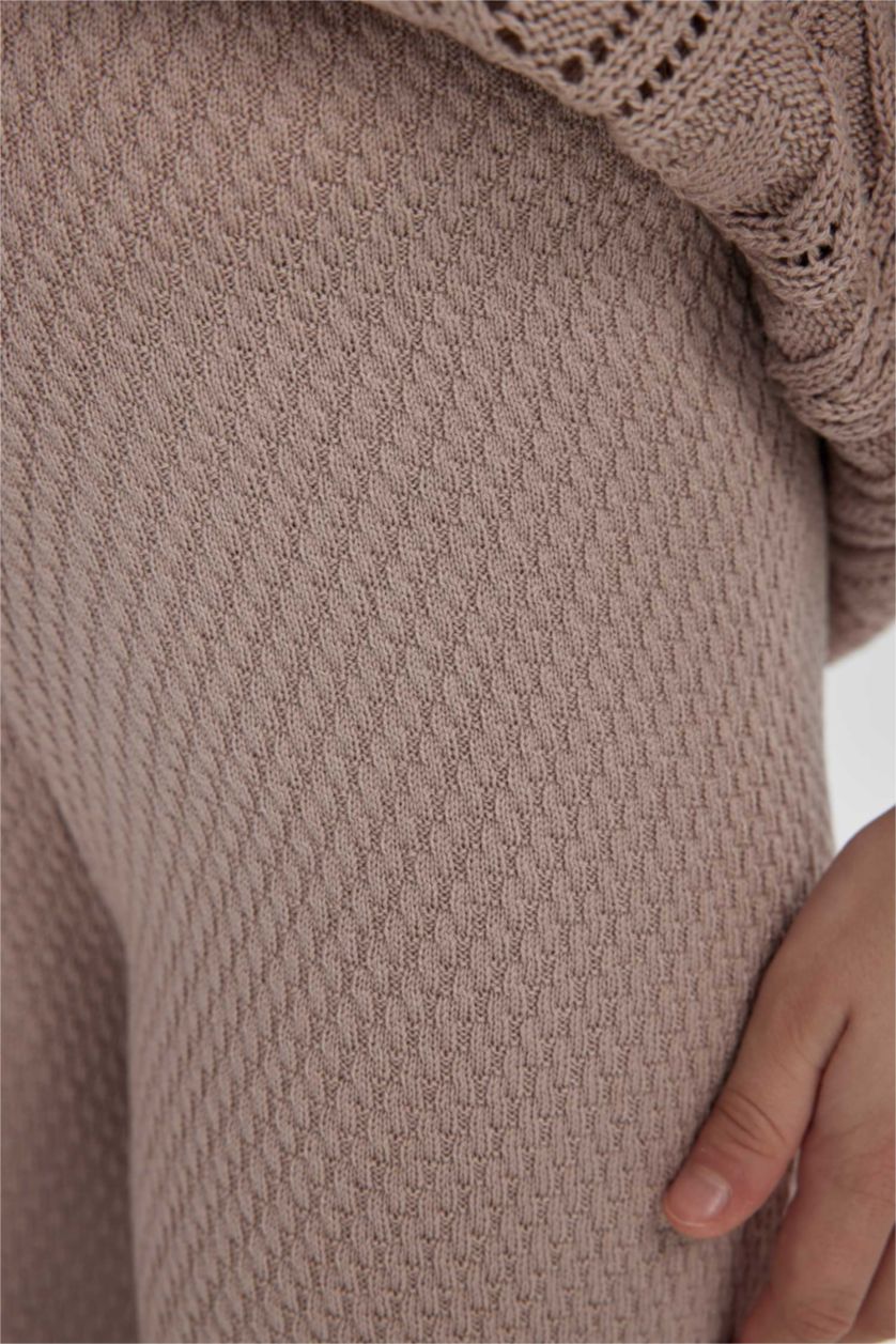 FILLES Beige Pantalon Cargo Parachute en Coton pour Fille