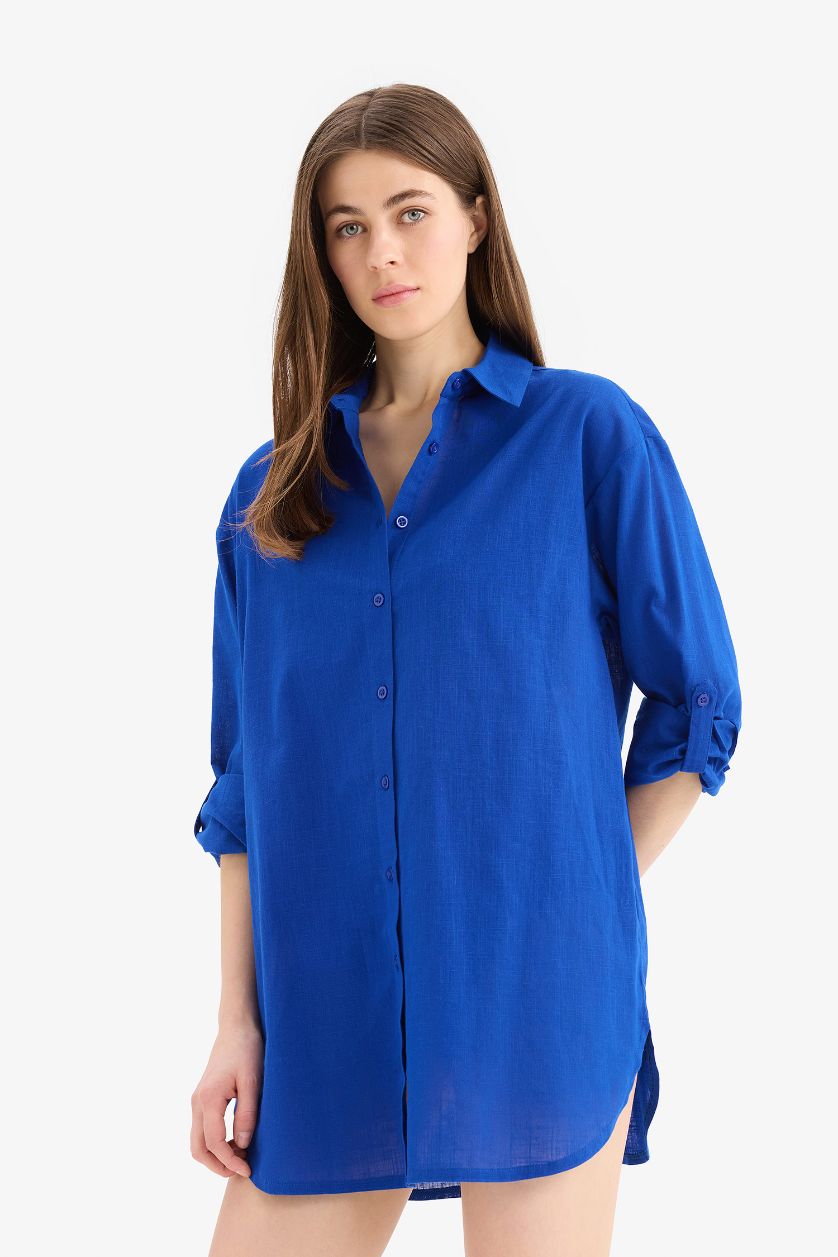 WOMAN Sax Fall in Love Regular Fit Cotton Beach Wear