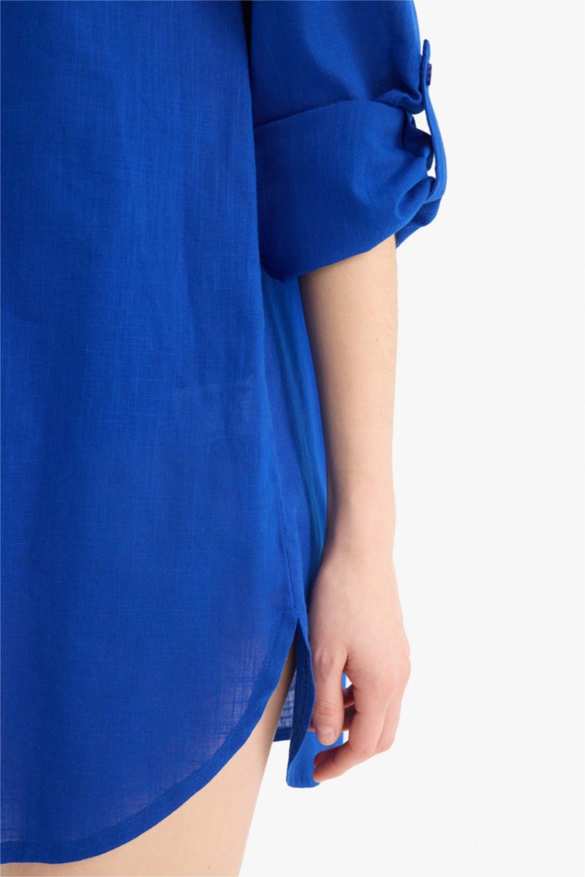 WOMAN Sax Fall in Love Regular Fit Cotton Beach Wear