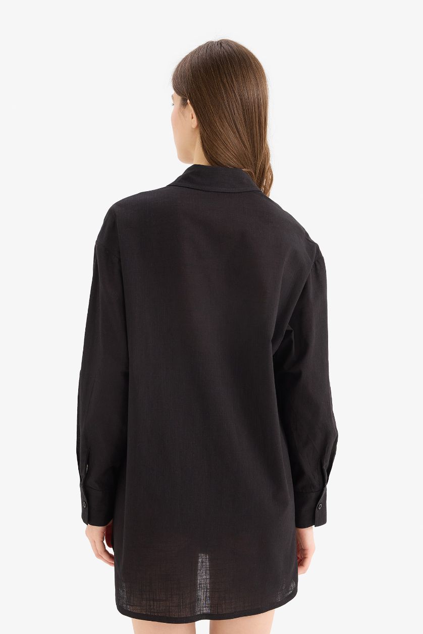 نساء أسود فستان بحر من قطن قصة عادية من Fall in Love