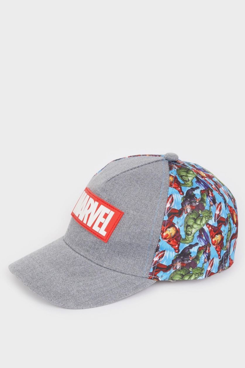 Young Boys - Teen Boys Grey Melange Boy Marvel Avengers Printed Baseball Cap