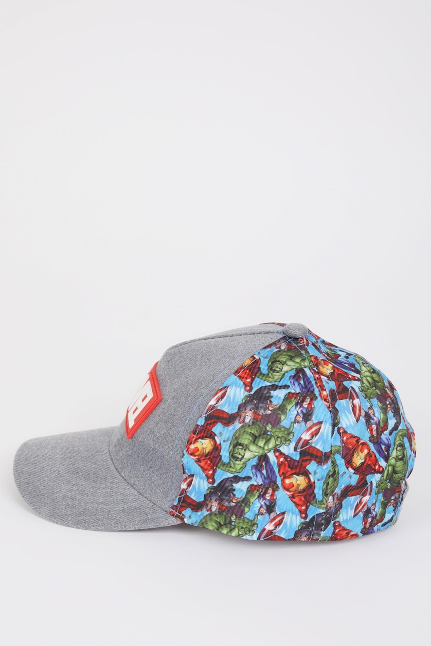 Young Boys - Teen Boys Grey Melange Boy Marvel Avengers Printed Baseball Cap