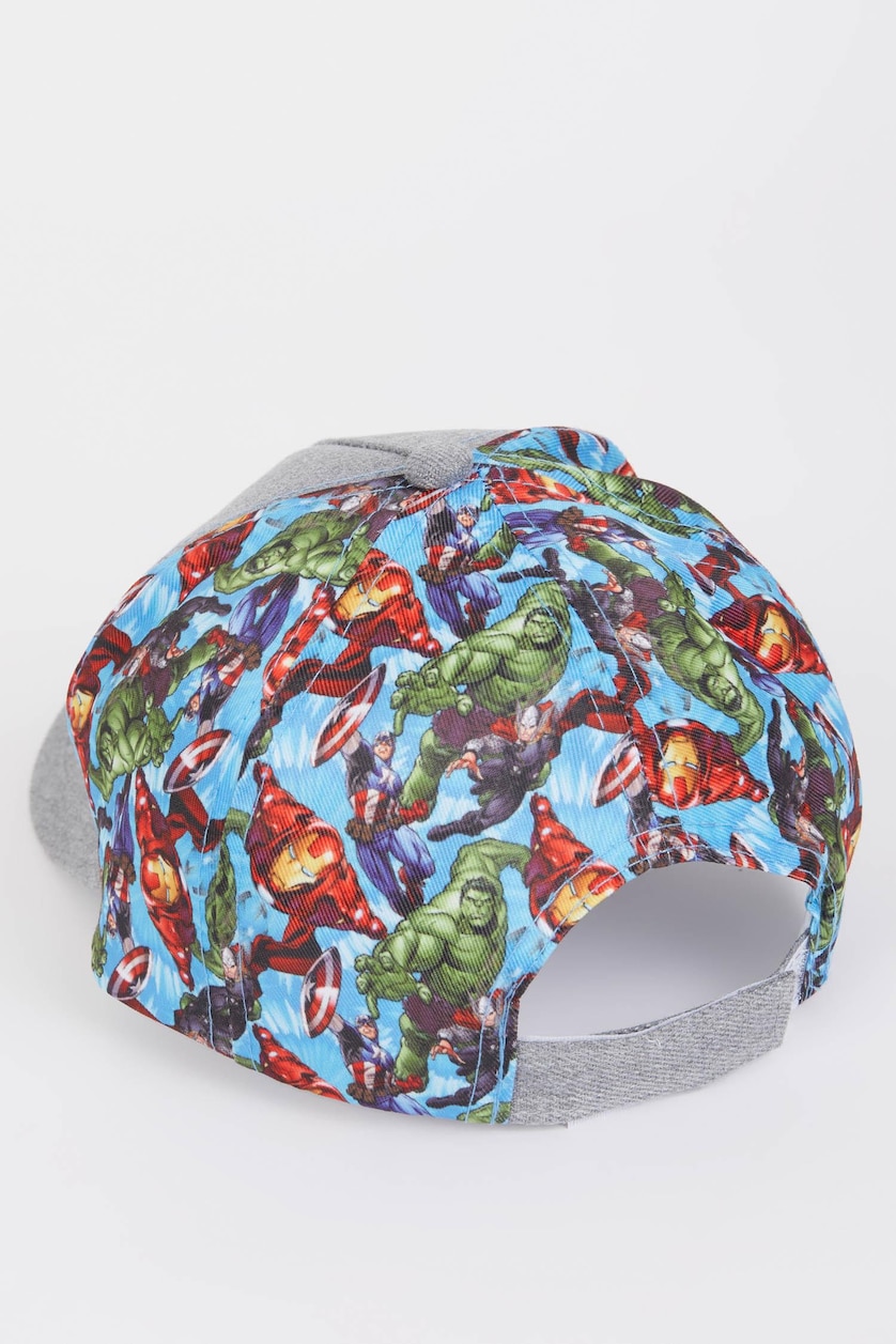 Young Boys - Teen Boys Grey Melange Boy Marvel Avengers Printed Baseball Cap