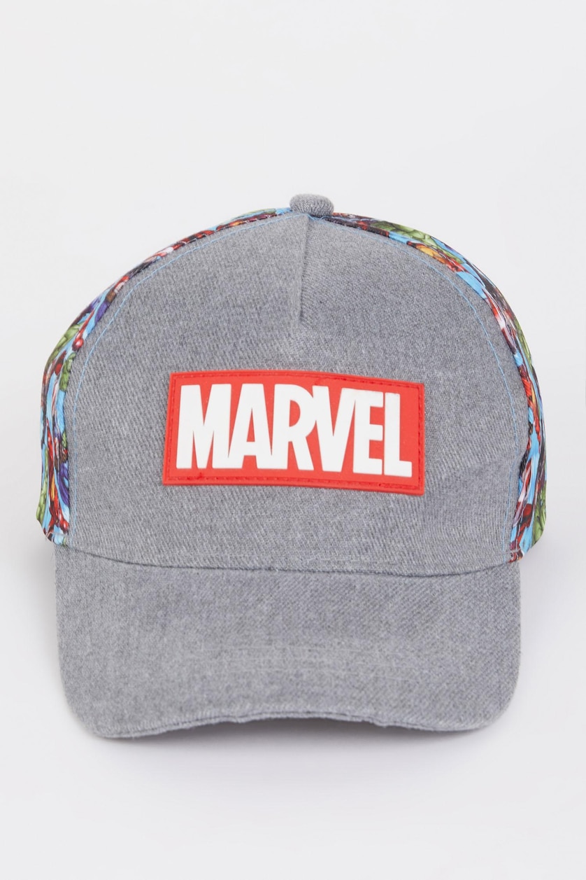 Young Boys - Teen Boys Grey Melange Boy Marvel Avengers Printed Baseball Cap