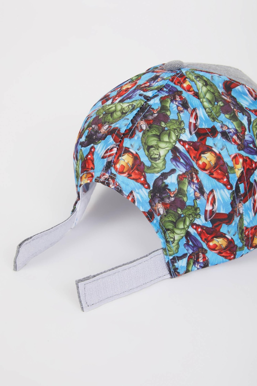 Young Boys - Teen Boys Grey Melange Boy Marvel Avengers Printed Baseball Cap