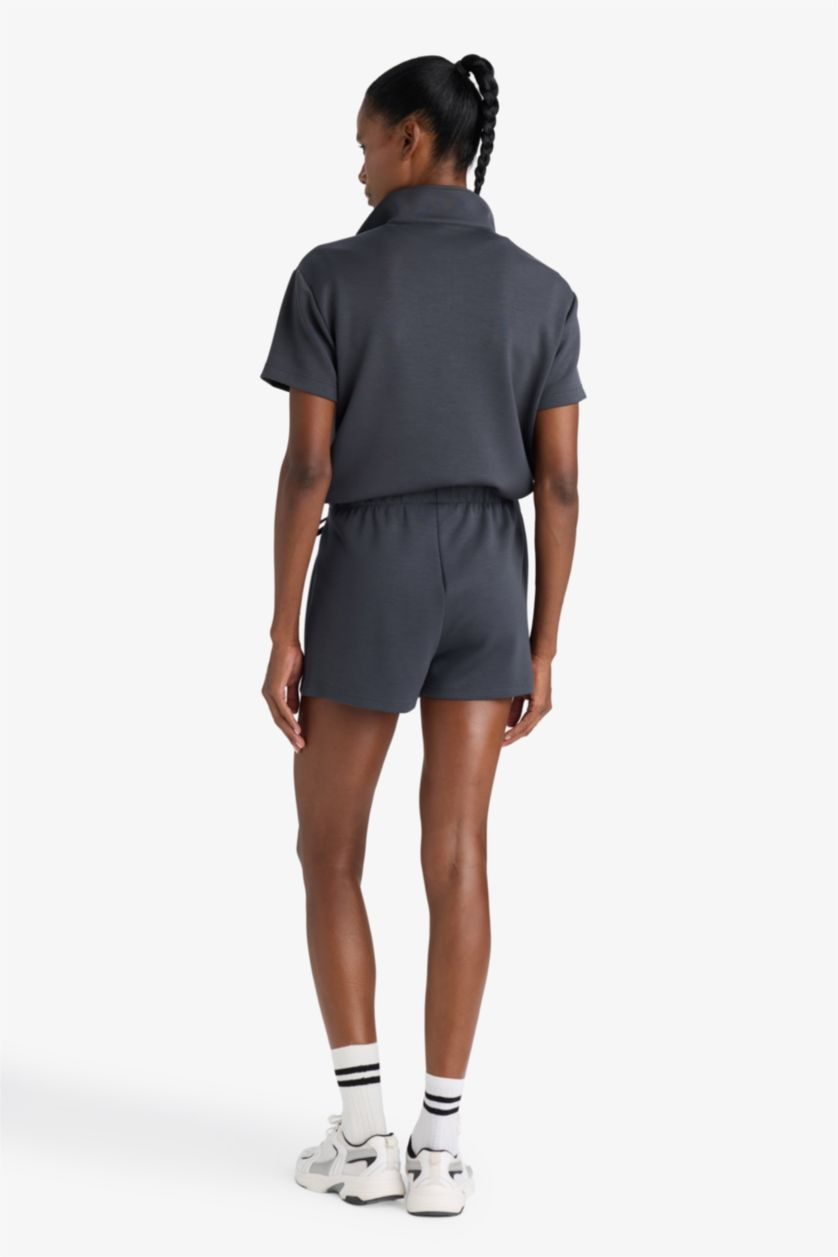 Woman Anthracite DeFactoFit Standard Fit Short Leg Sports Modal Shorts