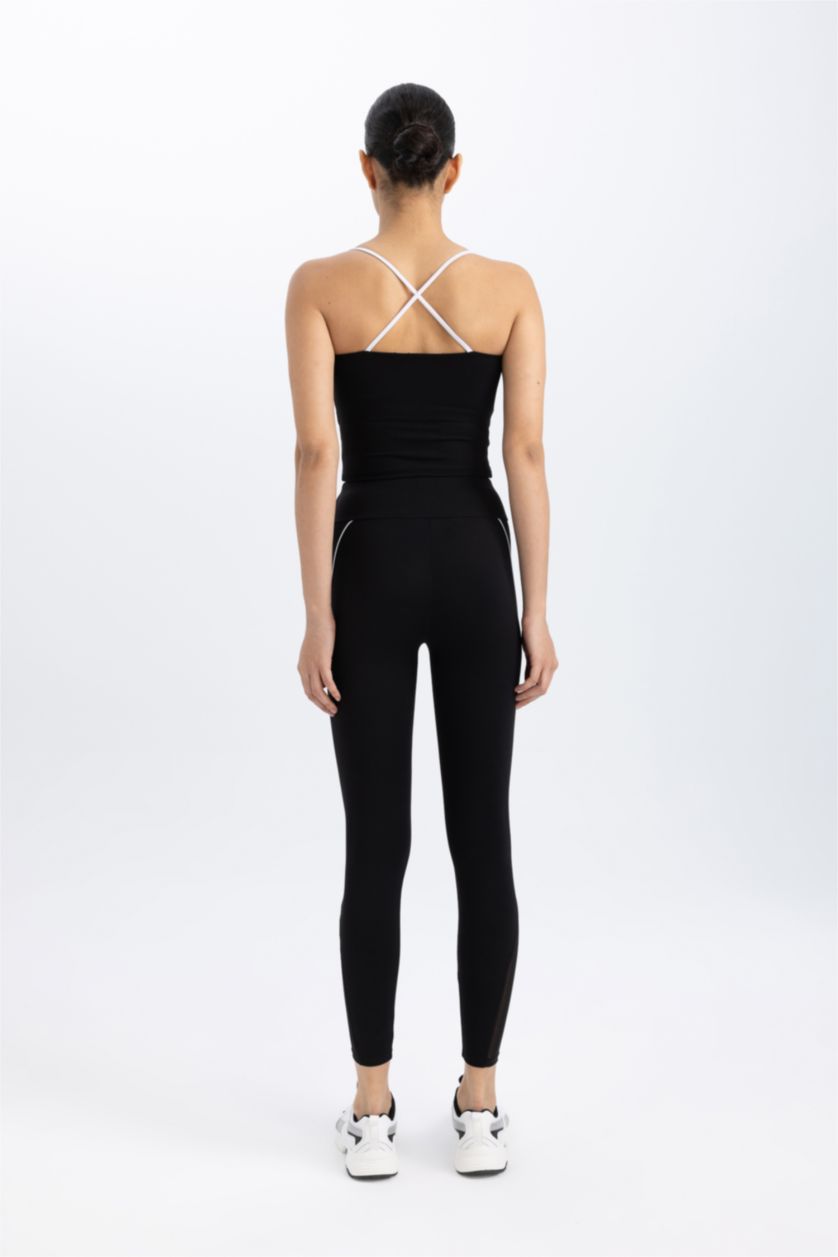 Kadın Siyah Beli Saran Sporcu Tayt