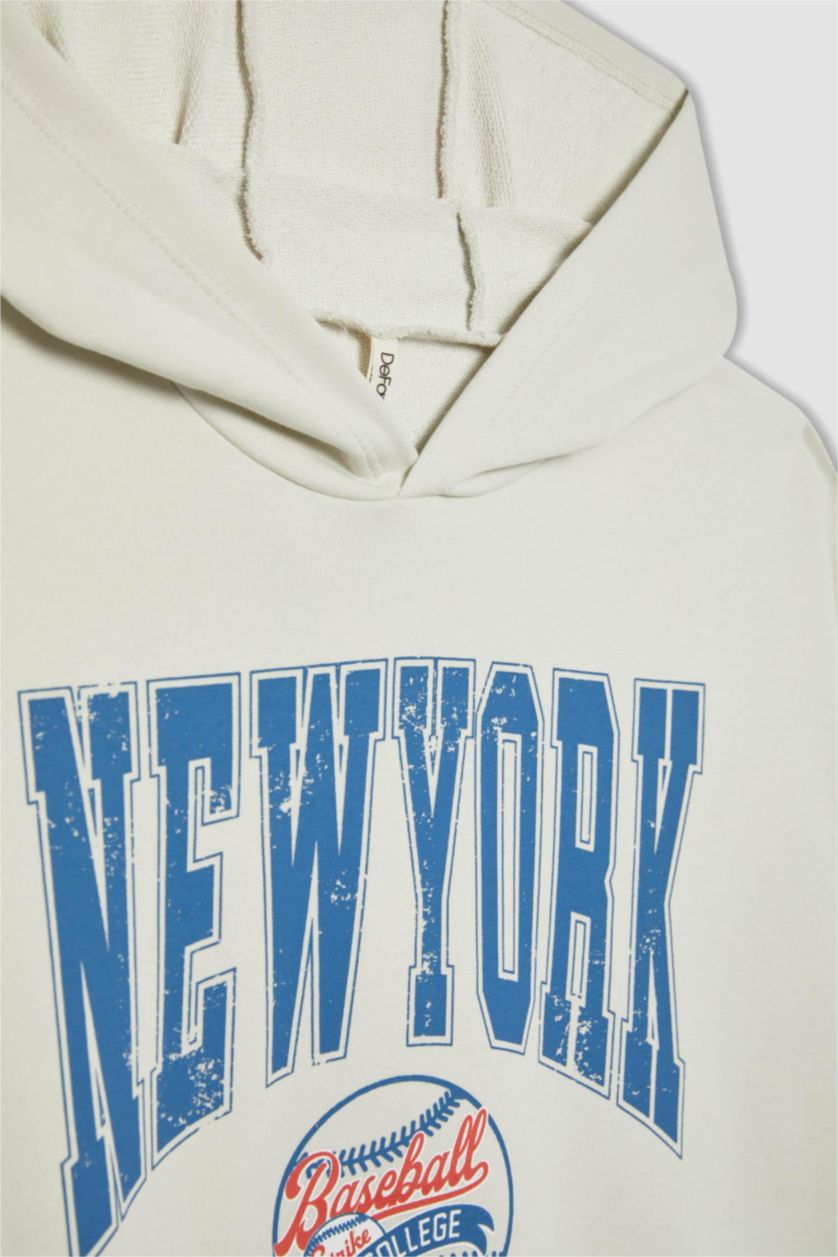 GIRLS & TEENS Grey Girl Oversize Fit Hooded Sweatshirt