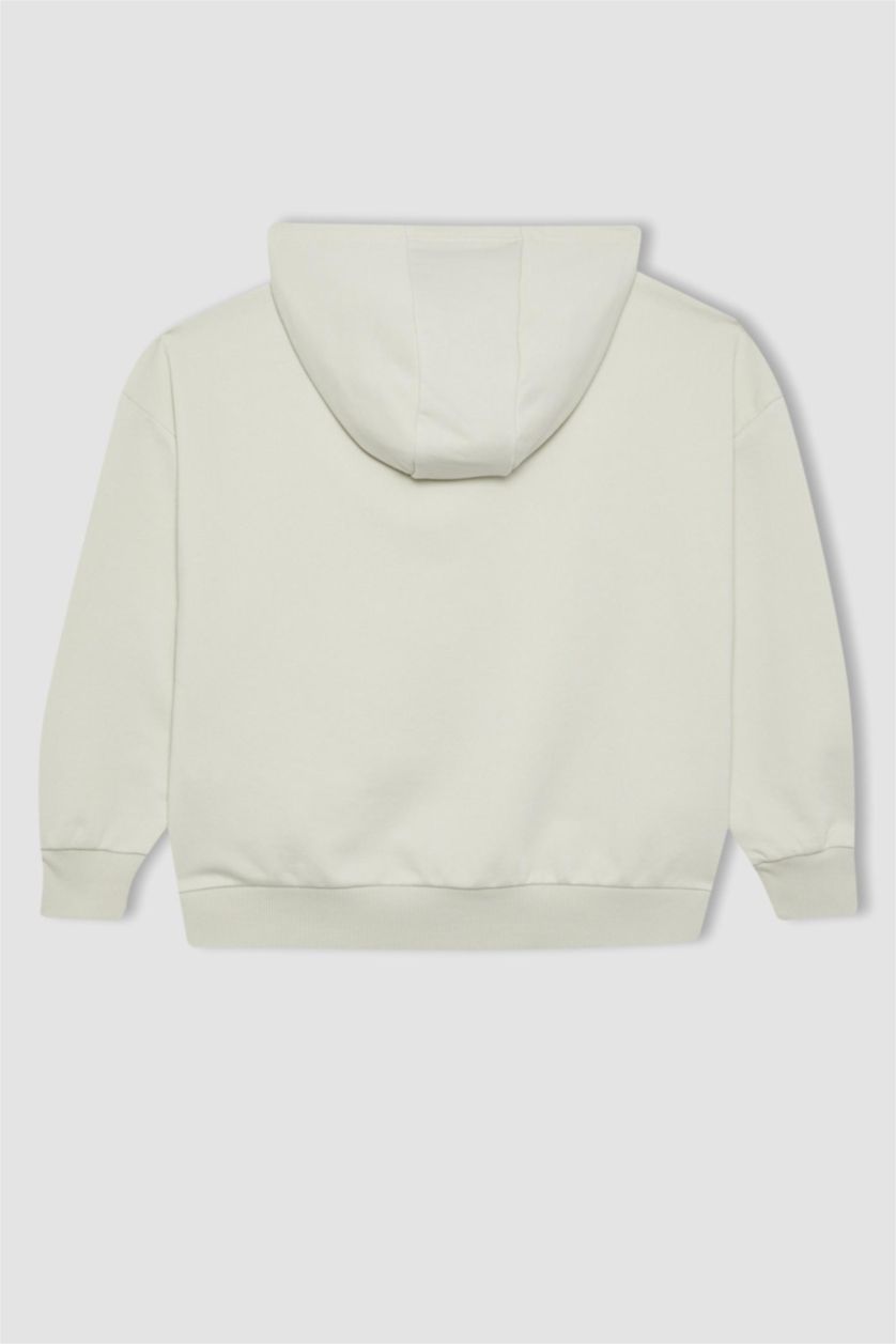 GIRLS & TEENS Grey Girl Oversize Fit Hooded Sweatshirt