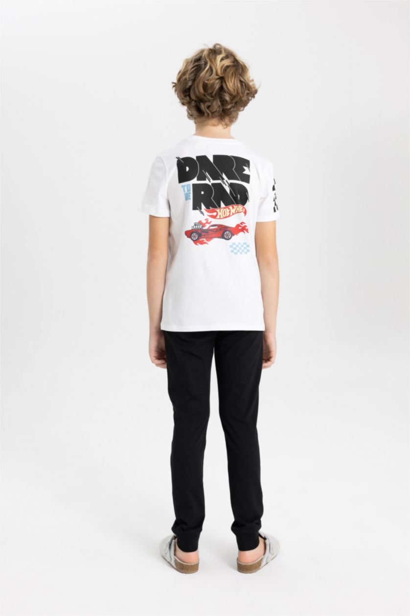 BOYS & TEENS White Boy Hot Wheels 2 Piece Pajama Set
