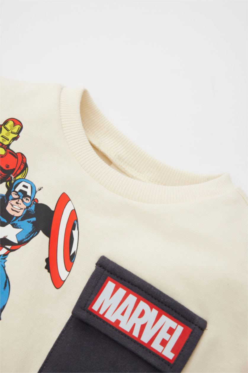 BÉBÉ GARÇON Beige Clair Ensemble De Sweatshirt Et Pantalon De Jogging Marvel Comics Pour Bébé Garçon - 2 Pièces