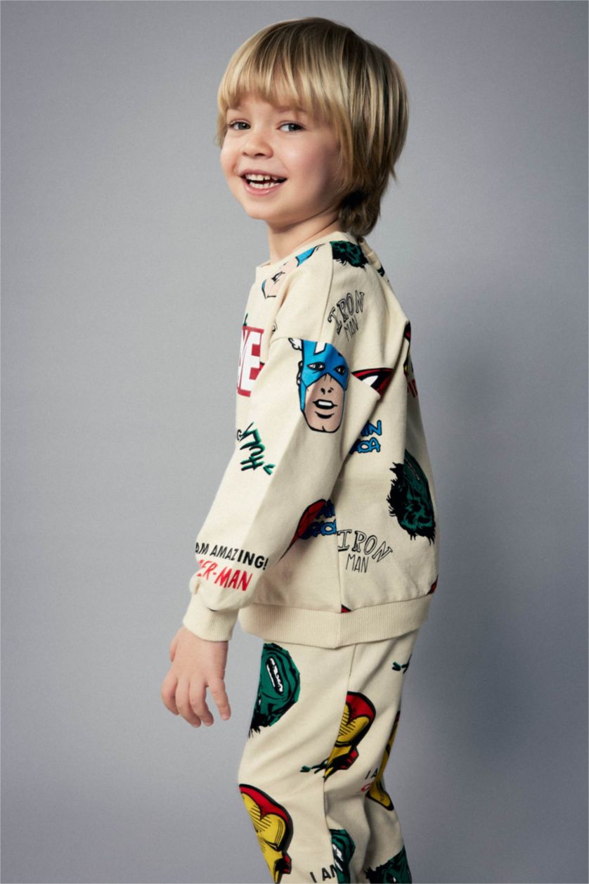 BABY BOY Light Stone Baby Boy Marvel Comic Sweatshirt Sweatpants 2 Piece Set