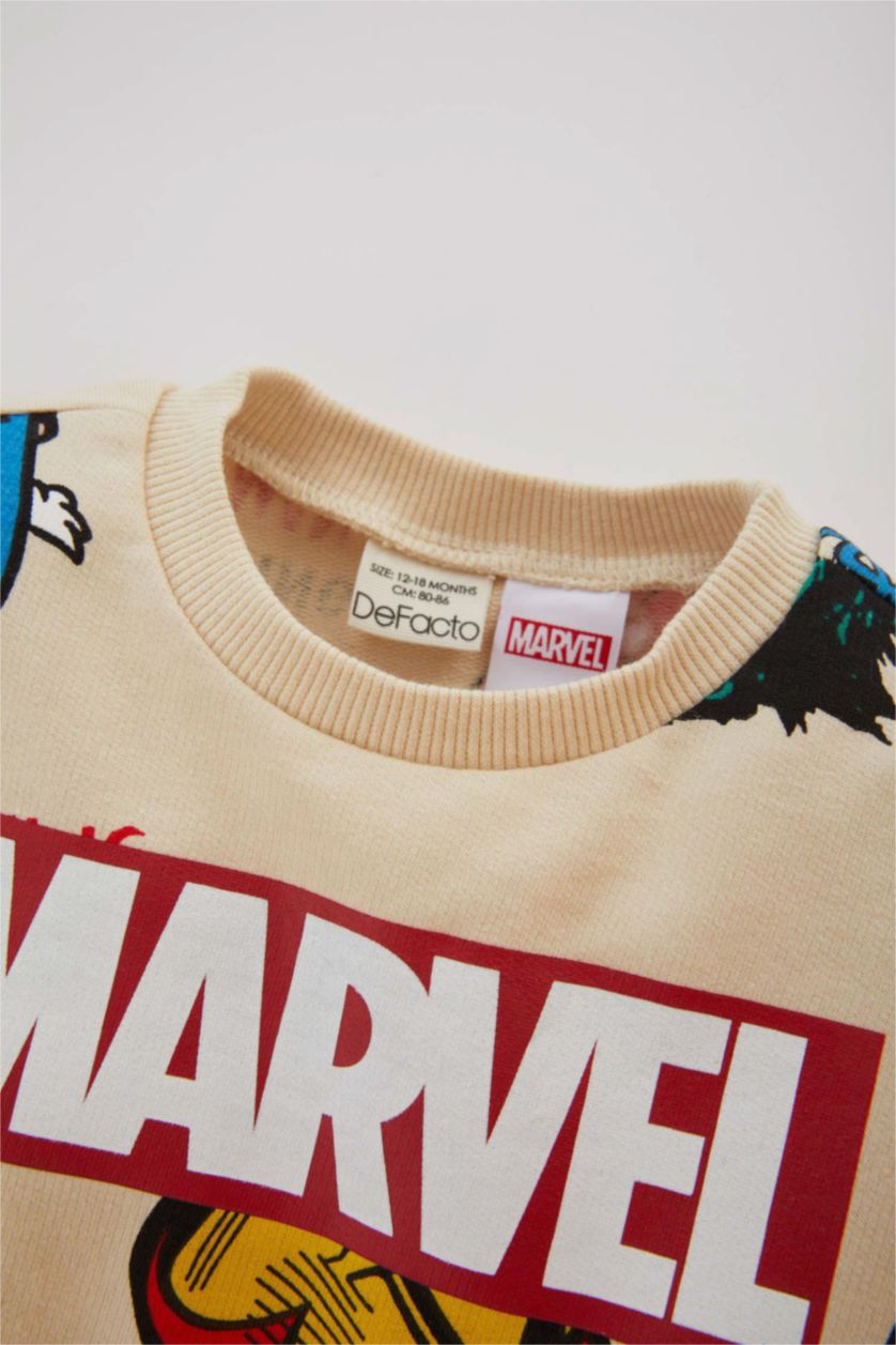 BABY BOY Light Stone Baby Boy Marvel Comic Sweatshirt Sweatpants 2 Piece Set