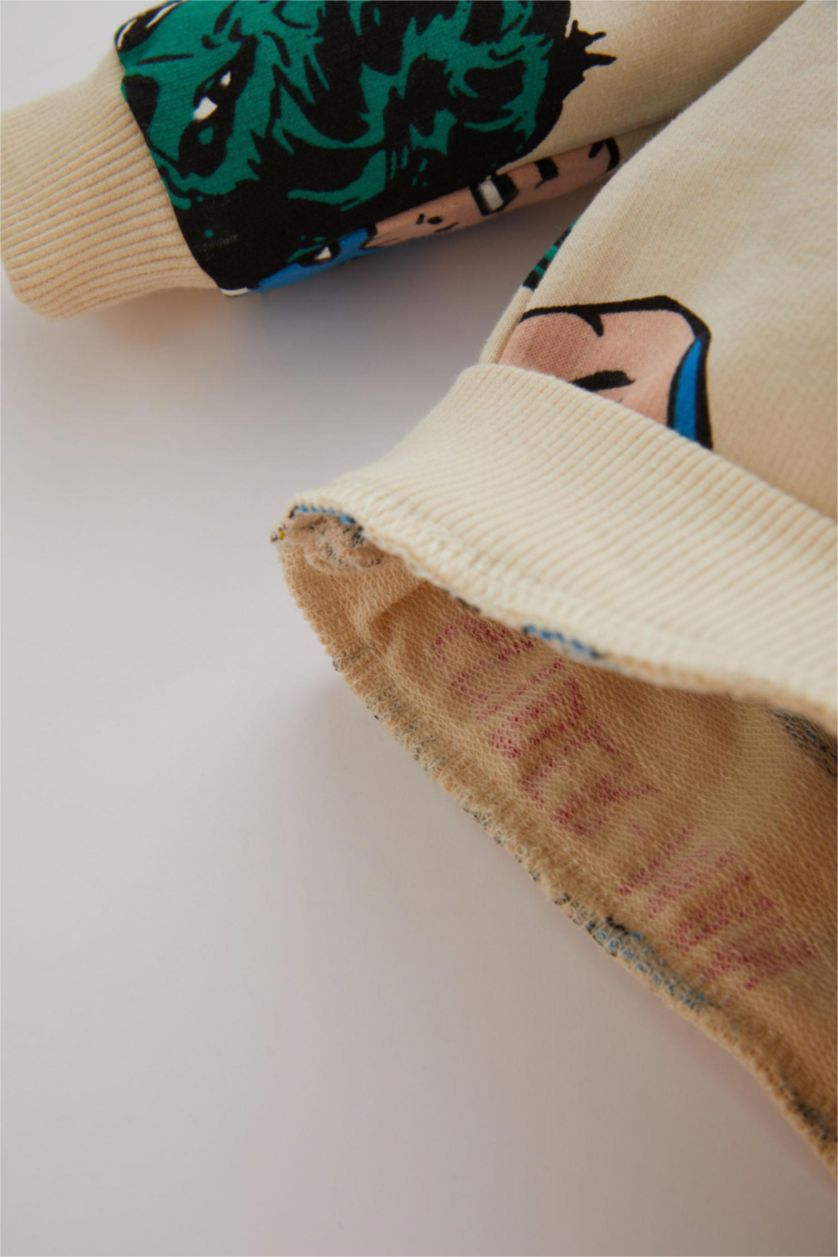 BABY BOY Light Stone Baby Boy Marvel Comic Sweatshirt Sweatpants 2 Piece Set