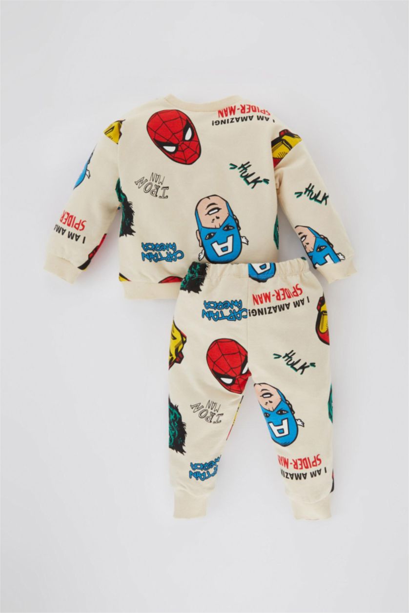 BABY BOY Light Stone Baby Boy Marvel Comic Sweatshirt Sweatpants 2 Piece Set