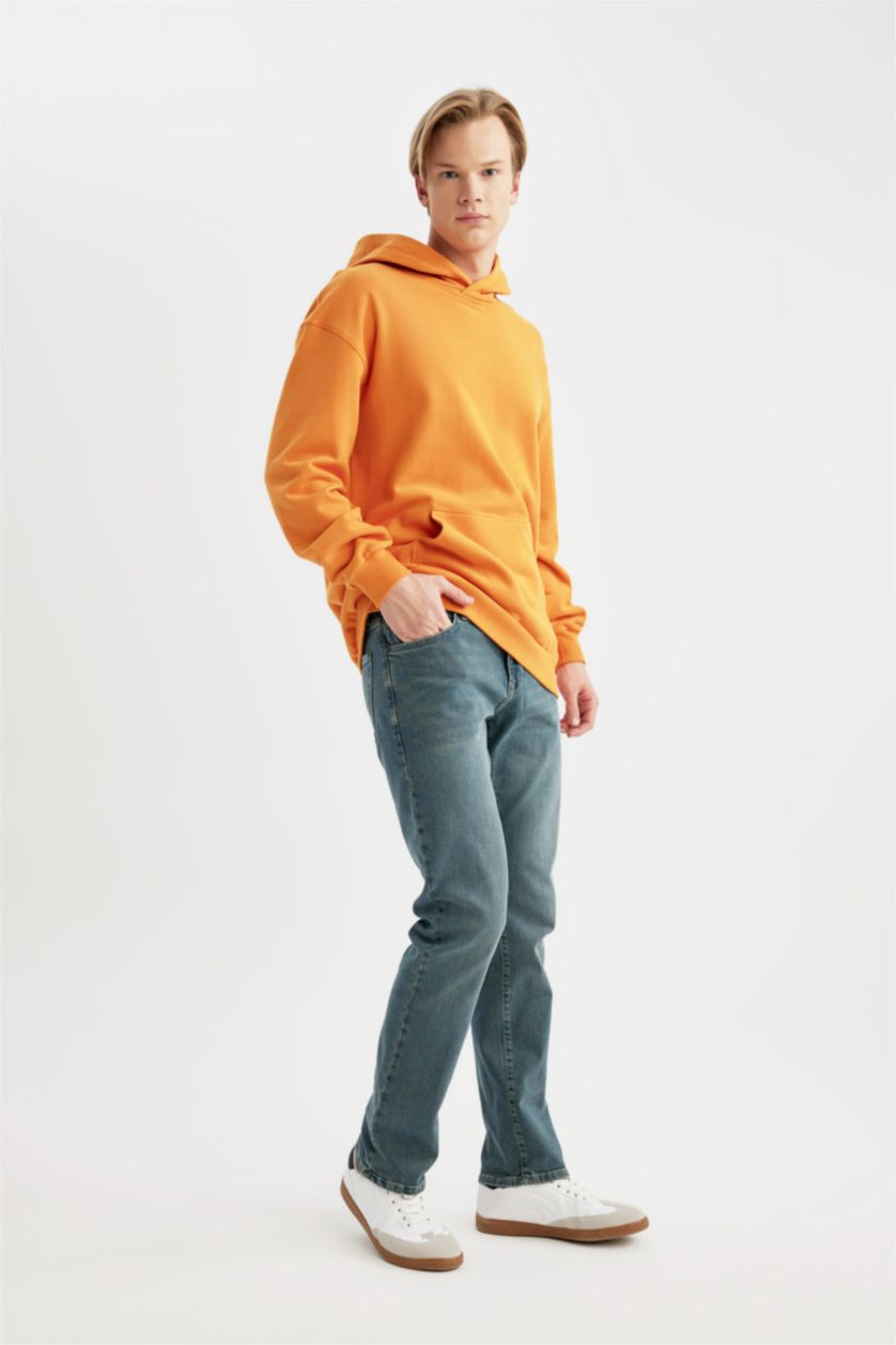 MAN Light Green Sergio Regular Fit Normal Waist Pipe Leg Jeans