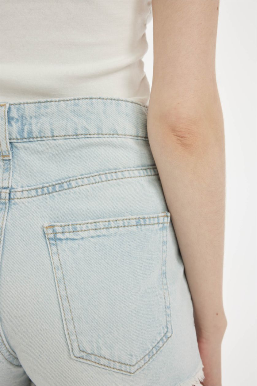 WOMAN Light Blue High Waist Denim Shorts