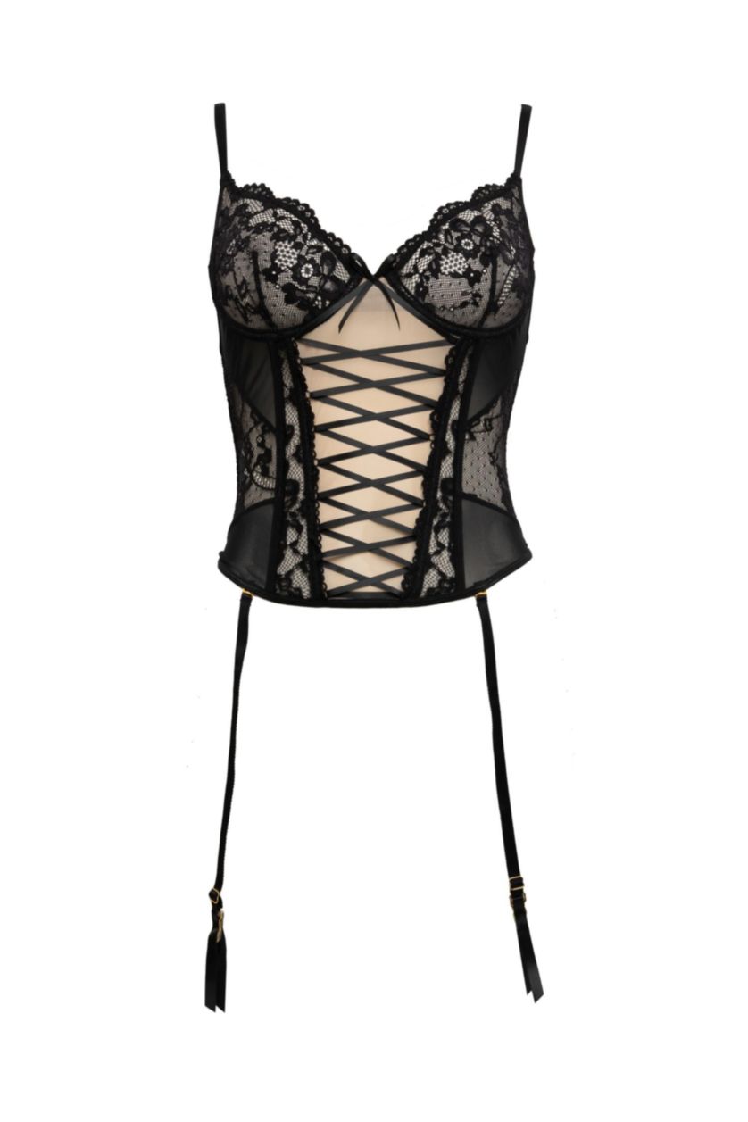 WOMAN Black Laced Padless Bra