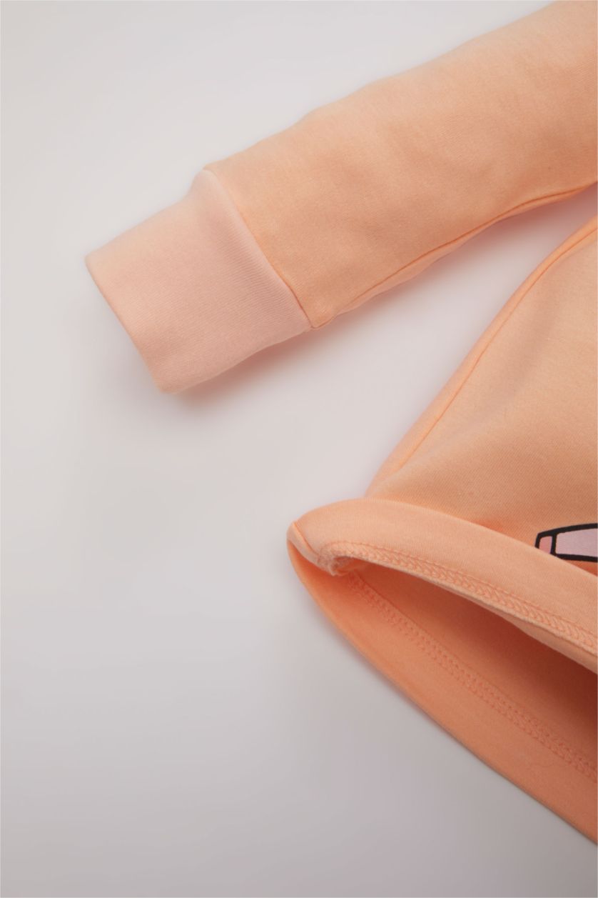 BABY GIRL Light Salmon Baby Girl Unicorn Printed 2 Piece Pajama Set