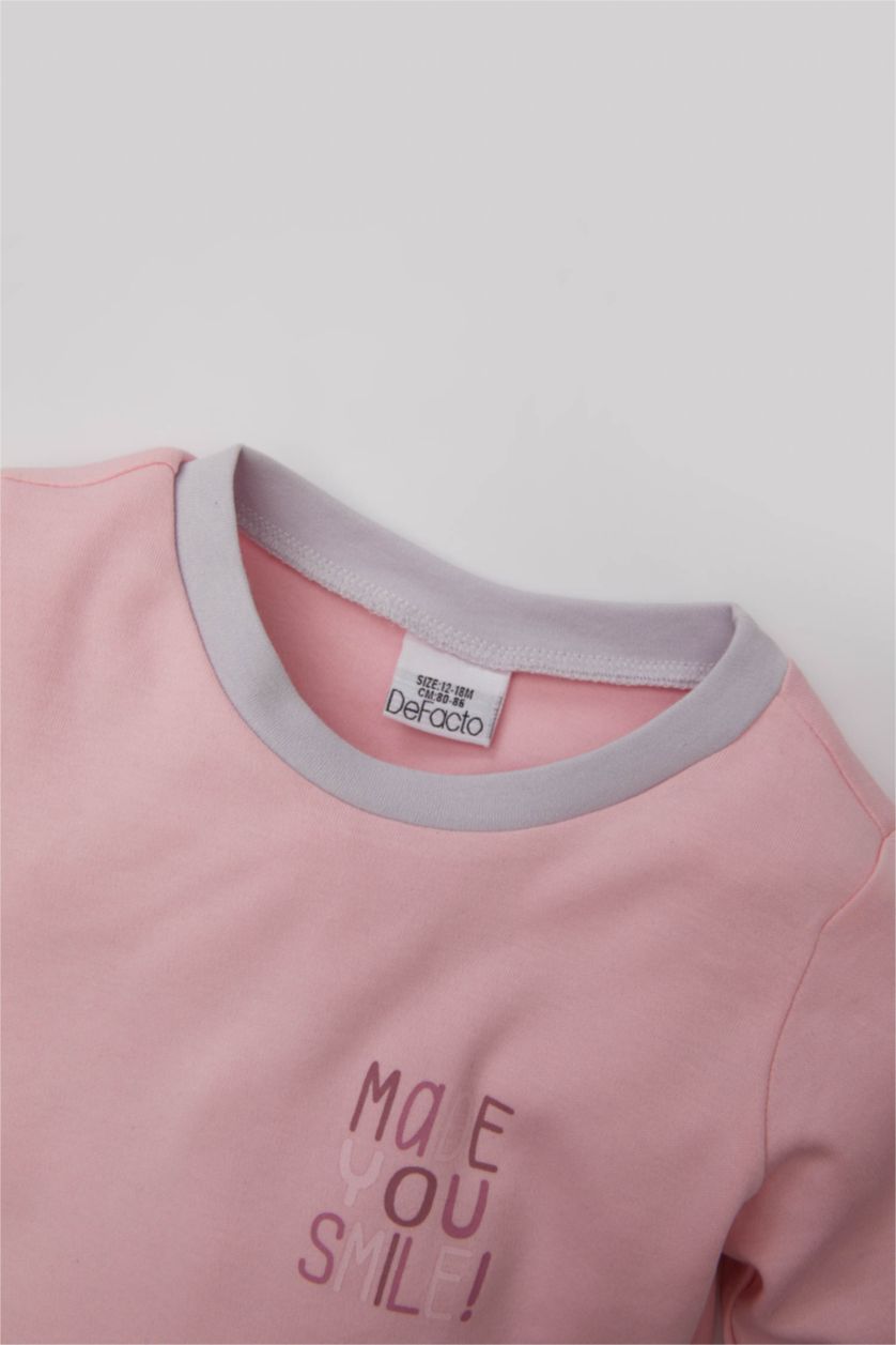 BABY GIRL Pink Baby Girl Printed 2 Piece Pajama Set