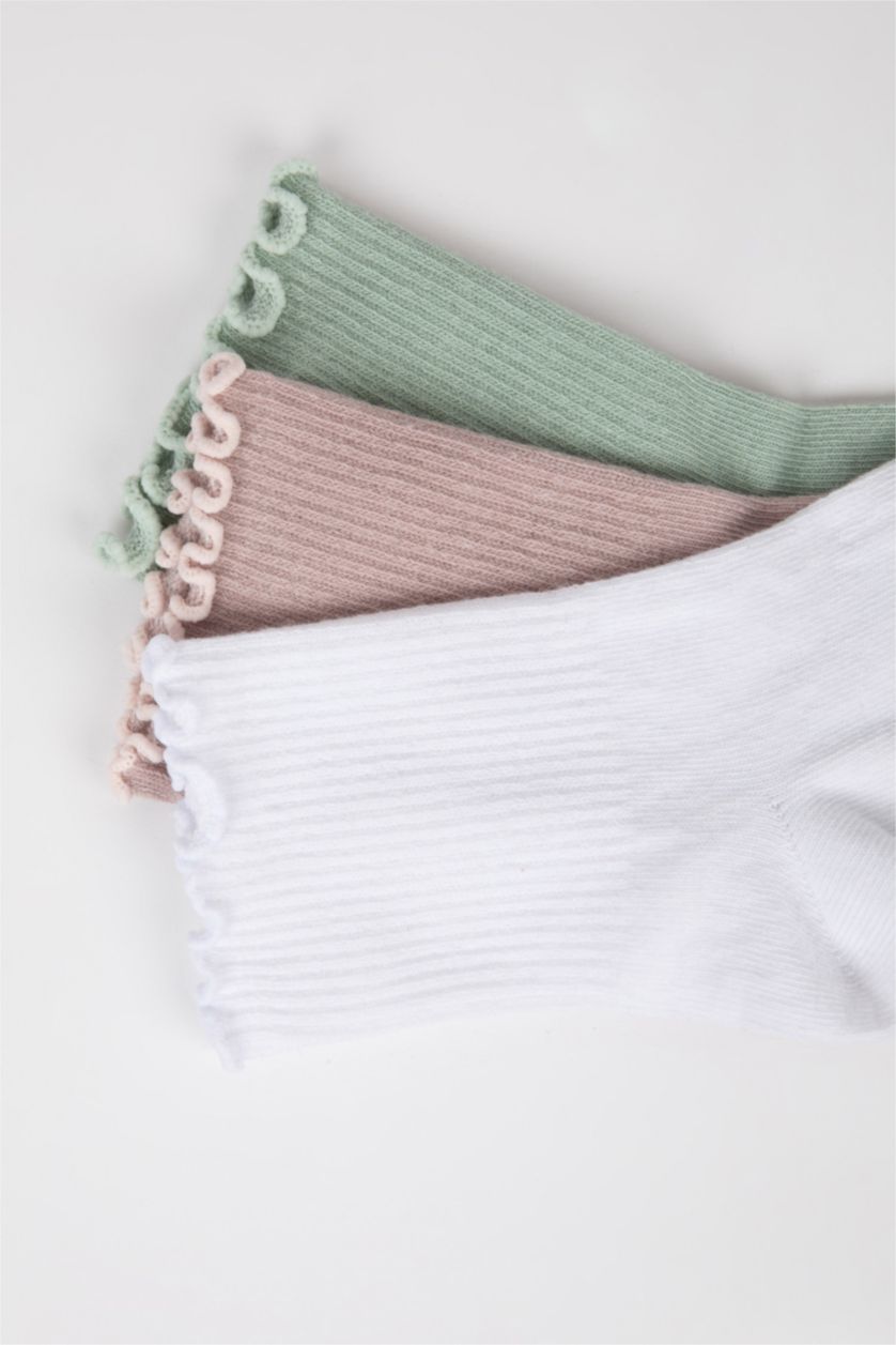 Women Yumuşak 3 piece Cotton Short Socks