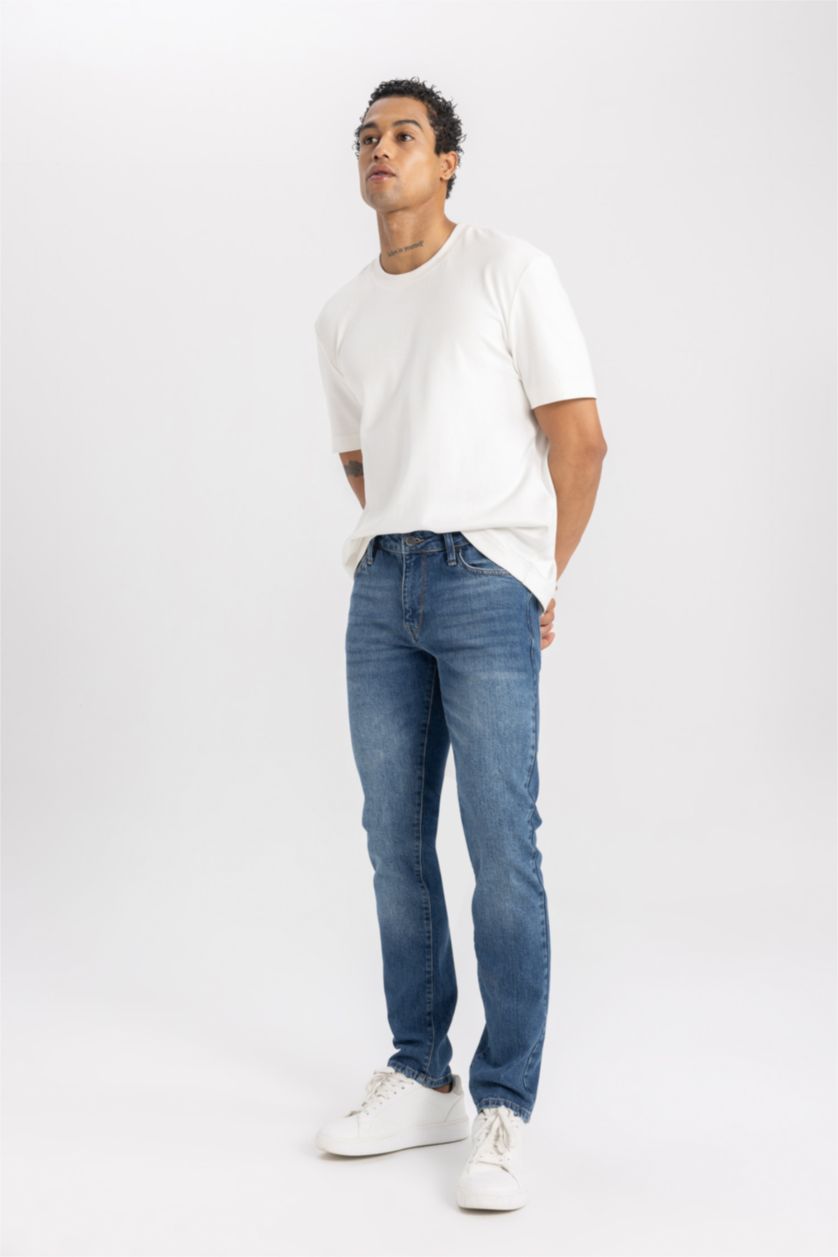 HOMME Bleu Jean Coupe slim à taille normale