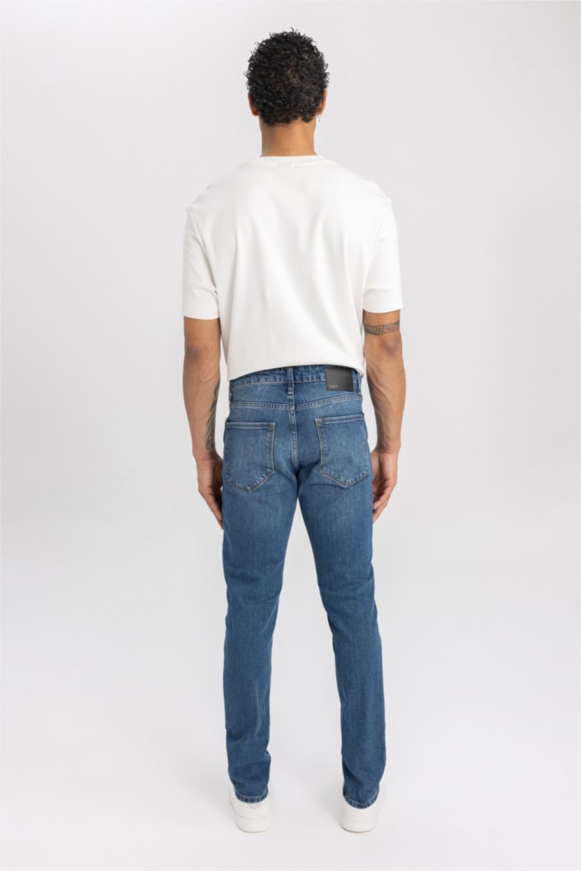 HOMME Bleu Jean Coupe slim à taille normale