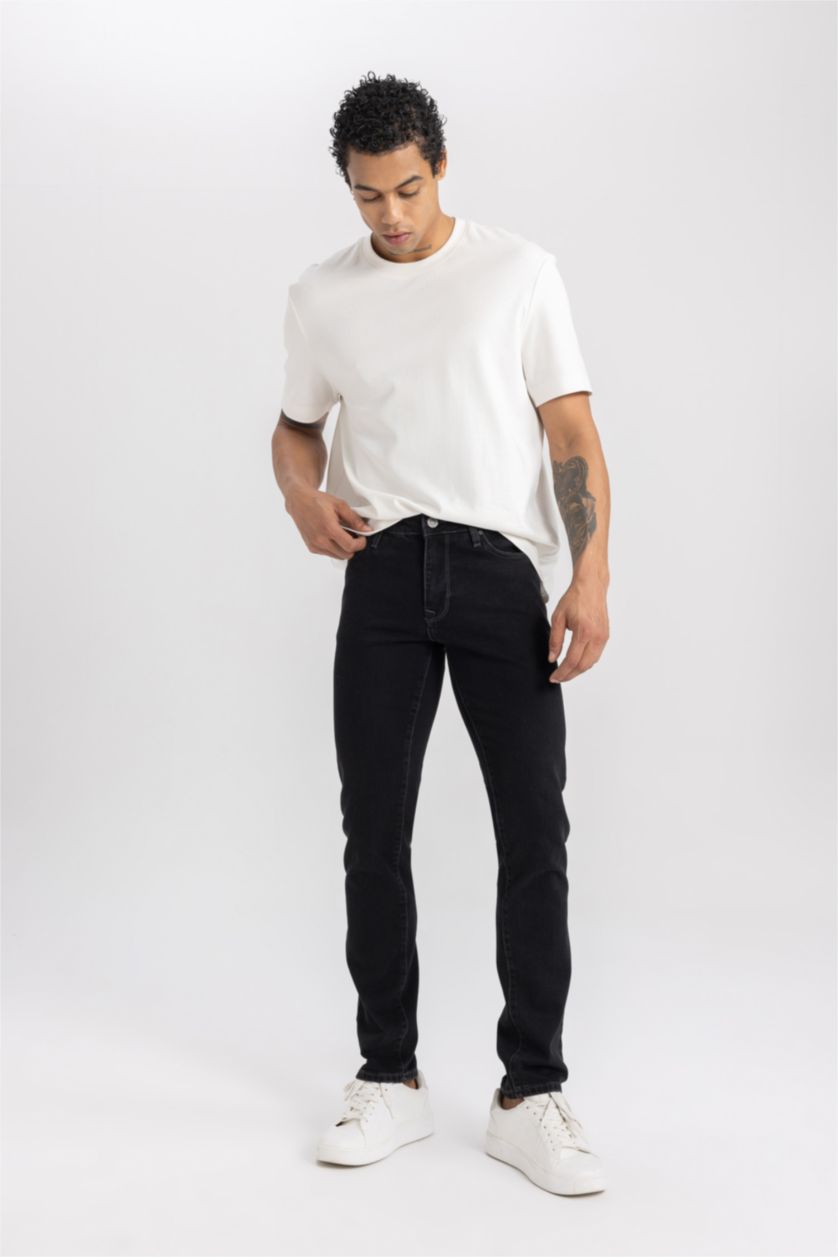 HOMME Noir Pedro Slim Fit Trousers